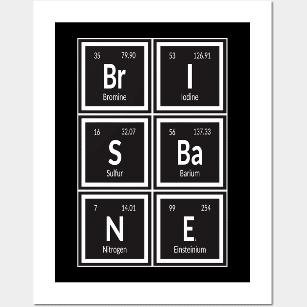 Brisbane City Table of Elements Wall Art by Maozva-DSGN